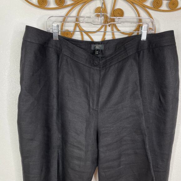 Talbots Heritage black linen crop pants 20 petites - Picture 2 of 6